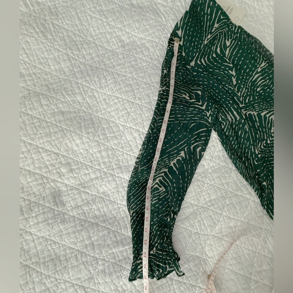 BA&SH Green Patterned Blouse Sz3/US8 - Picture 14 of 14